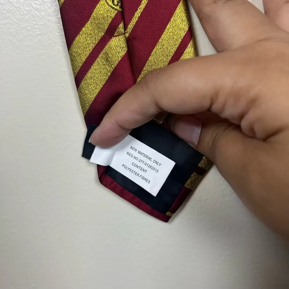 Harry Potter Gryffindor neck Tie Maroon Gold Costume